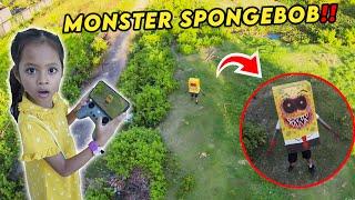 DRONE MENANGKAP JELAS SOSOK SPONGEBOB JAHAT DI BELAKANG RUMAH KITA!!