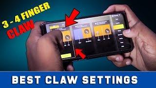 3 And 4  Finger Claw Best Setup Settings In PUBG Mobile | Best Claw Setup Settings