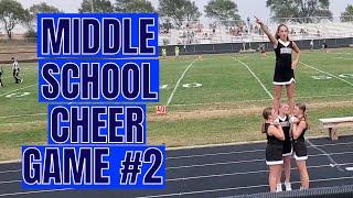 Middle School Cheerleaders Ignite the Gridiron: Game Day Spectacle