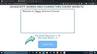 Create a Word and Character counter Website using HTML CSS JavaScript