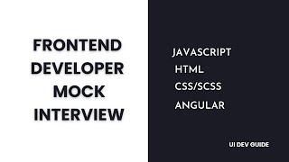 Frontend Developer Interview Questions | Angular Interview Questions and Answers for Experienced