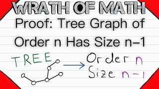 Proof: Tree Graph of Order n Has Size n-1 | Graph Theory