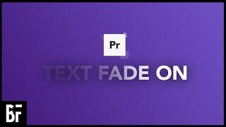 Text Fade Transition - Premiere Pro 2021