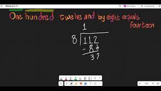 112/8=14 One hundred and twelve divided by eight equals fourteen