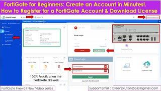 Fortigate XG Firewall : How to create Your Account In Minutes | Support & License #NXGTechTrends  24