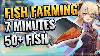 Daily Fish Farming Route (MOBILE FRIENDLY!!) Cook Delicious Food! Genshin Impact Materials Farming