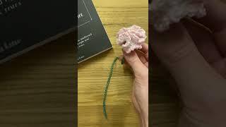 Crochet Pink Clove Bookmark #crochet #booktube #diy