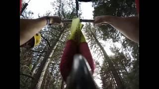 My first Zipline run at SkyPark Santa's Village caught on GoPro