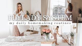 FLYLADY FULL DAILY ROUTINE | day in the life of a homemaker, cleaning motivation, speed cleaning