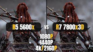 AMD Ryzen 5 5600x vs Ryzen 7 7800x3D - 1080p, 1440p, 4K - Ultimate Comparison - 4070 Ti Super