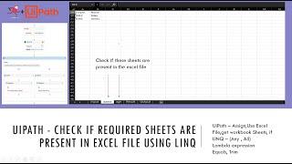 UiPath - Check if required sheets are present in excel file using Linq (  All | Any )