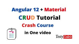 Angular material CRUD tutorial, Angular Material CRUD tutorial with JSON-Server, Angular Material UI