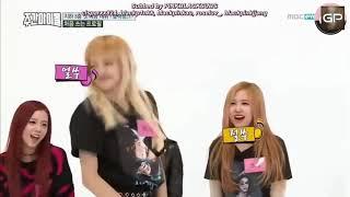 Bts and Blackpink on Weekly idol.They're on the show together!They were forced to kiss BTS