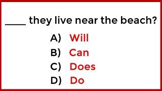 English Level Grammar Test  | Can You Score 30/30? | Vocabulary ️