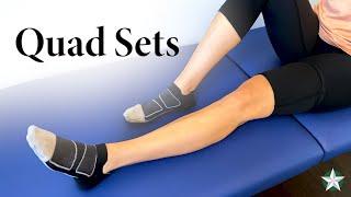 Quad Set Exercise Demonstration - Physical Therapy Exercises