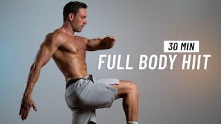 30 MIN FULL BODY HIIT Workout - Strength & Burn (No Jumping + No Equipment)