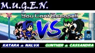 M.U.G.E.N. Battle: Katara and Nalva vs Gunther and Cassandra