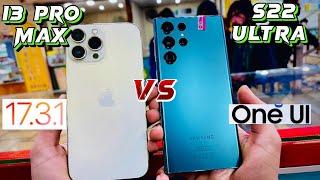 iPhone 13 Pro Max vs Galaxy S22 Ultra boot up and apps loading test in 2024