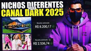 NICHOS DE CANAL DARK PARA GANHAR DINHEIRO NO YOUTUBE EM 2025