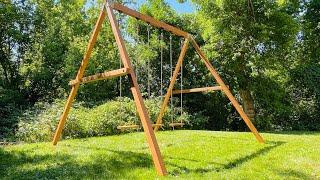 Build the Best TALL Wood Swing Set -- In 3 Hours! How to Make this Backyard Wooden Swing Set Frame.