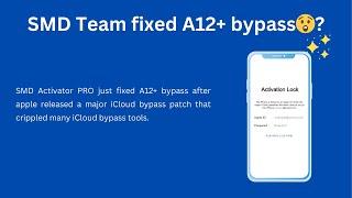 SMD Activator PRO just fixed iCloud bypass on A12+ devices.