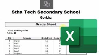 How to Make Grade Sheet in Excel From Data Using VBA || MS Excel Tutorial || Shrestha Tech