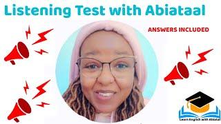 IELTS #listeningenglish test @AbiatalEnglish