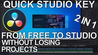 Quickly buy Davinci Resolve Studio key online / Upgrade from free to Studio without losing projects