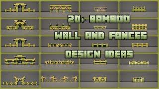 Minecraft: 20+ Bamboo Fence and Wall Design Ideas