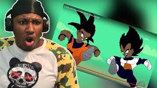 IF GOKU AND VEGETA WERE BLACK PART 1-4 REACTION  "HILARIOUS"