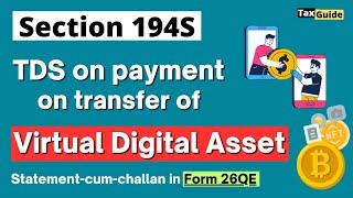 Section 194S | TDS on transfer of Virtual Digital Asset | TDS under section 194S on crypto currency