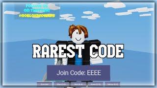 I Got The Rarest Custom Match Code | Roblox Bedwars