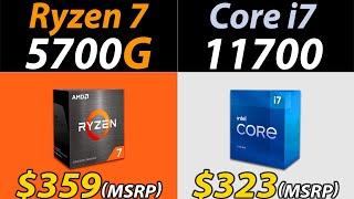 Ryzen 7 5700G Vs. i7-11700 | Vega 8 and UHD 750 | CPU and iGPU Benchmarks