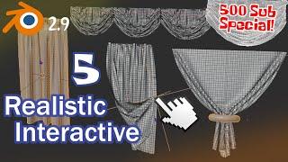 5 Easy Curtains in 10 minutes - Blender Tutorial