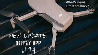 DJI FLY NEW UPDATE v1.9.4 | DJI #MINI 2 #15meters Dronehack working | What's new? #rainbow free hack