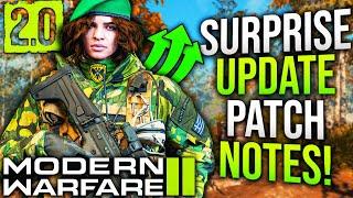 Modern Warfare 2: New SURPRISE UPDATE PATCH NOTES, Big Changes Revealed, & More! (WARZONE 2 Update)