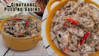 Spicy Ginataang Puso ng Saging | Banana Blossom in Coconut Milk