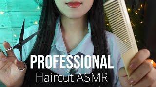 ASMR Professional Fast Haircut & Hair Styling  No Talking (Personal Attention)