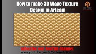 How to make 3D Wave Texture Design in Artcam @gszone_cnc_solution #artcam #wood #cnc #router