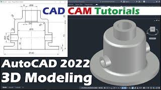 AutoCAD 2022 3D Modeling Practice Drawing | AutoCAD 3D Revolve Command Practice