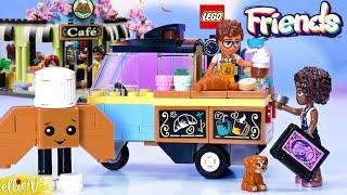Get your coffee buzz on the go ️! Lego Friends mobile bakery food cart build & review