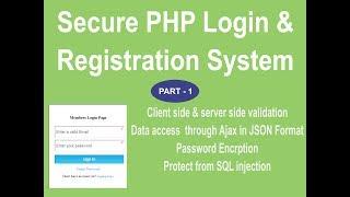 PHP Secure Login and Registration System by webtuts