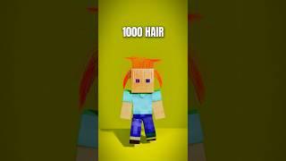 Minecraft hair particles 100 to 20.000hair #shorts #blender3danimation #hair #clothsimulation