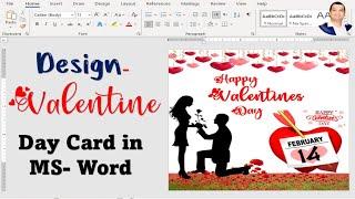 Valentine Day Card Design In Ms Word | प्रेम दिवसको शुभकामना कार्ड  डिजाइन गर्न सिक्नुस