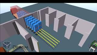 Automated Pallet Load / Unload, Truck Loading Simulation