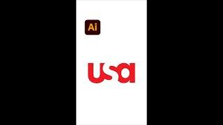 USA Logo Design Illustration - Adobe Illustrator tips #shorts - Design.lk