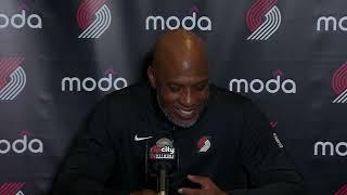 Chauncey Billups Postgame Interview | Portland Trail Blazers 104, Houston Rockets 98