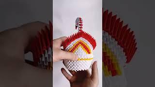 3D ORIGAMI SWAN WITH HEART #3dorigami #shorts #origami #heart #3dorigamivideos #origamilibrary