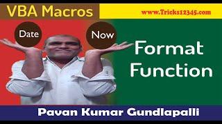 VBA Functions || Format Function In VBA Macros Using Date And Now Functions || Create Date Variable