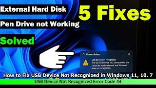 How to Fix USB Device Not Recognized in Windows 10, 11, 7 and Solutions for All Versions